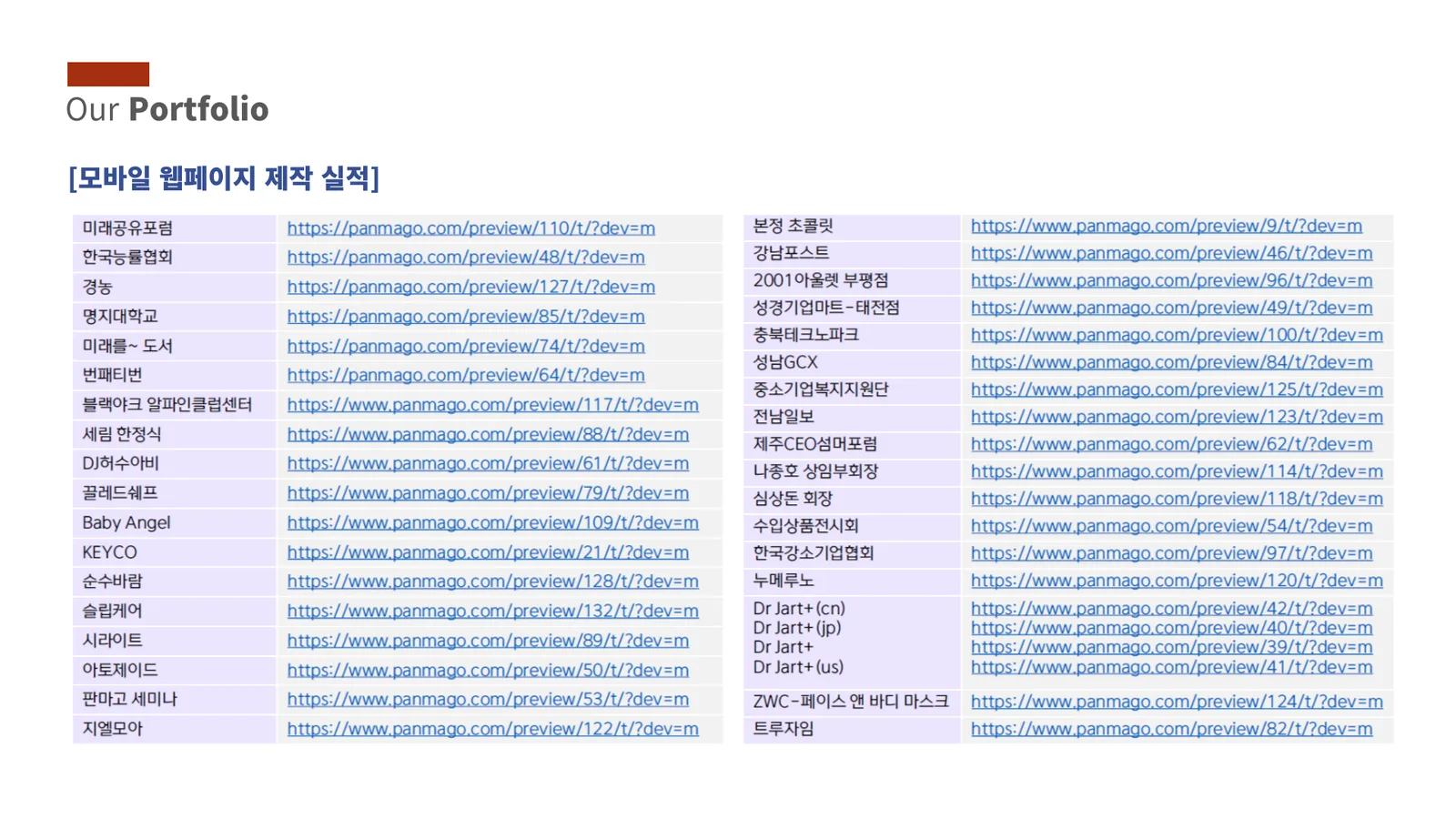 홈페이지 제작 / SNS
